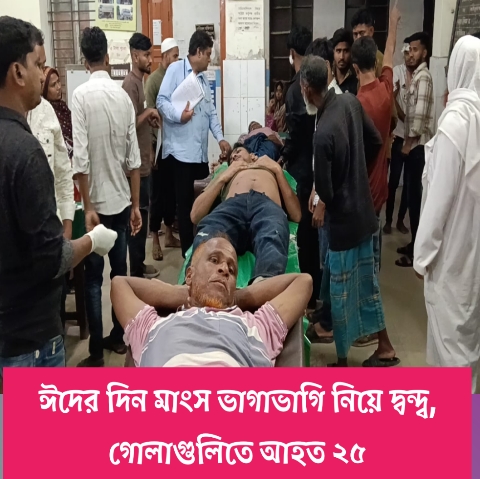 ঈদের দিন মাংস ভাগাভাগি নিয়ে দ্বন্দ্ব, গোলাগুলিতে আহত ২৫